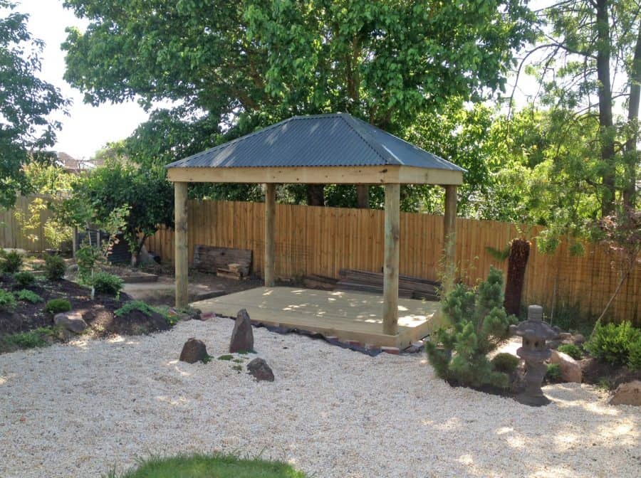 Backyard Living With Thatched Roof Gazebo - Aarons Outdoor Living
