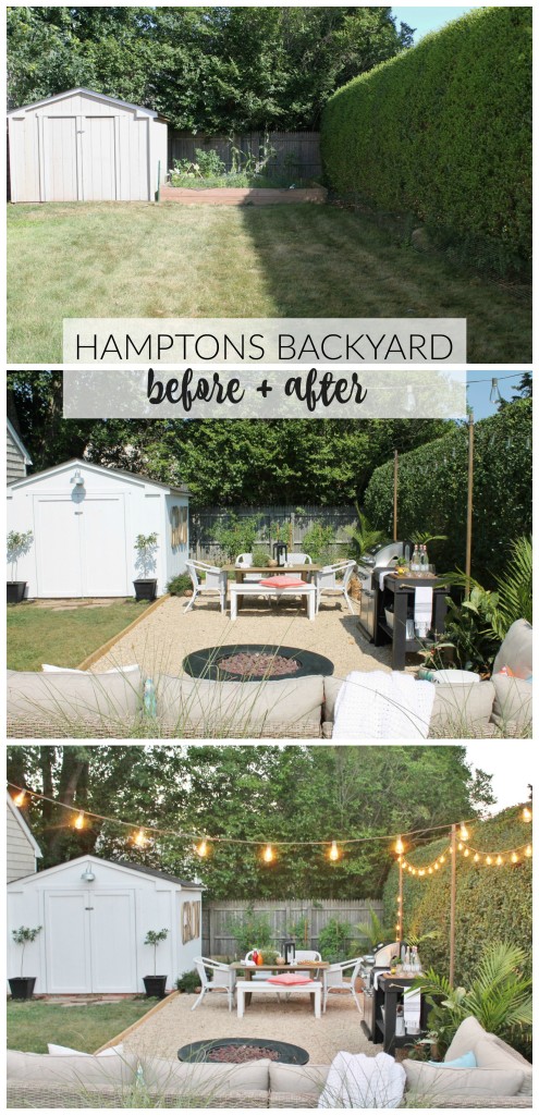 Hamptons Inspired Backyard Before + After
