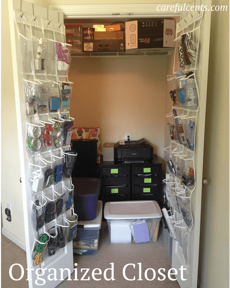organized closet - home office